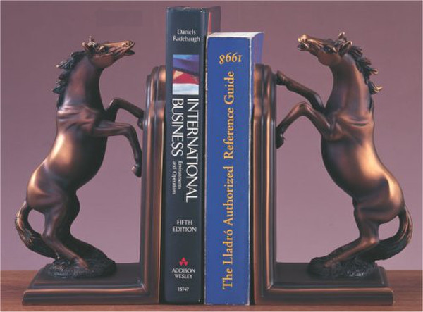 Pair of Horses Bookends Statues Decorative Stallions Sculptures Decor